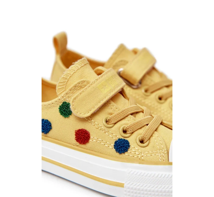 Children's Sneakers With Velcro BIG STAR JJ374056 Yellow Children's Sneakers With Velcro BIG STAR JJ374056 Yellow