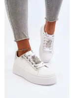 Bílé dámské tenisky s ozdobou Celedria Bílé dámské tenisky s ozdobou Celedria