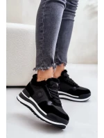 Dámské Zateplené Tenisky Na Platformě Big Star Černé