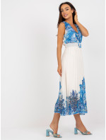 Dámské šaty DHJ SK 13128 bílé a modré - FPrice