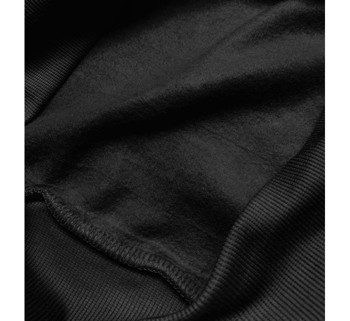 Černá dámská tepláková mikina se stahovacími lemy model 16150919 - J.STYLE