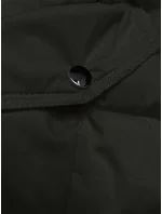 Péřová dámská zimní bunda v army barvě (2M-007)