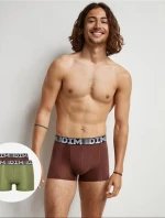 Pánské boxerky 2ks DIM COTTON 3D FLEX AIR BOXER 2x - DIM - green
