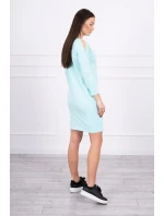 Šaty s potiskem Love v mátové barvě Šaty s potiskem Love v mátové barvě