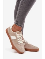 Semišové dámské tenisky model 21708296 Béžové - VINCEZA