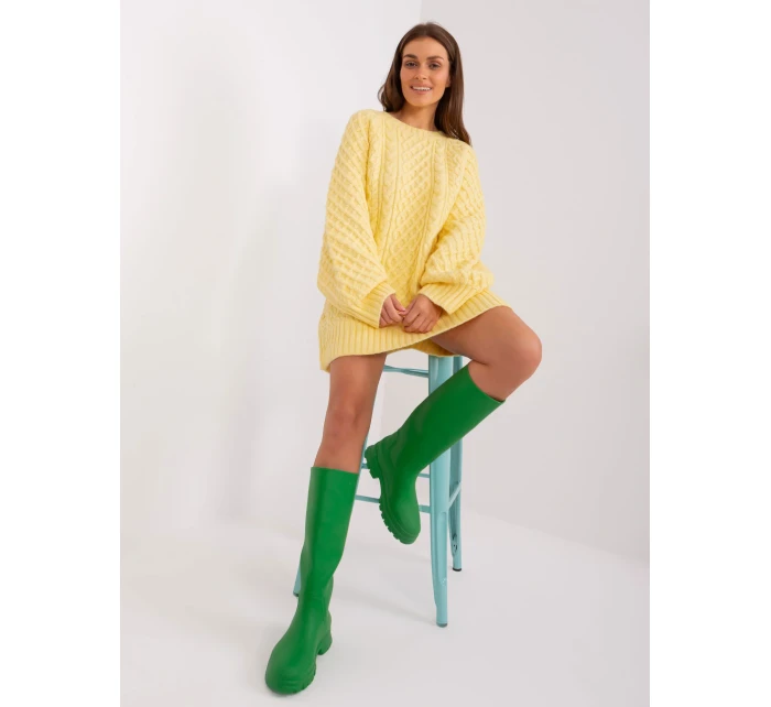 Sweter AT SW  jasny żółty model 18884750 - FPrice