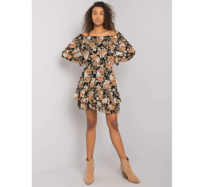 Šaty DHJ SK 15015 2.73P černá a béžová