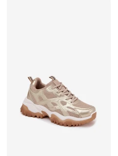 Dámské tenisky Big Star HI-POLY SYSTEM – béžovo/zlaté