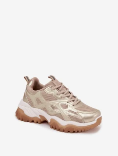 Dámské tenisky Big Star HI-POLY SYSTEM – béžovo/zlaté