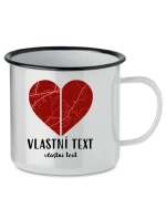 Personalizovaný retro plecháček - dvě mapy jako srdce Personalizovaný retro plecháček - dvě mapy jako srdce