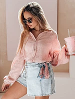 Dámská mušelínová košile 208 růžová - Kesi