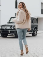 Dámský krátký béžový model 21990776 - Dstreet Dámský krátký béžový model 21990776 - Dstreet