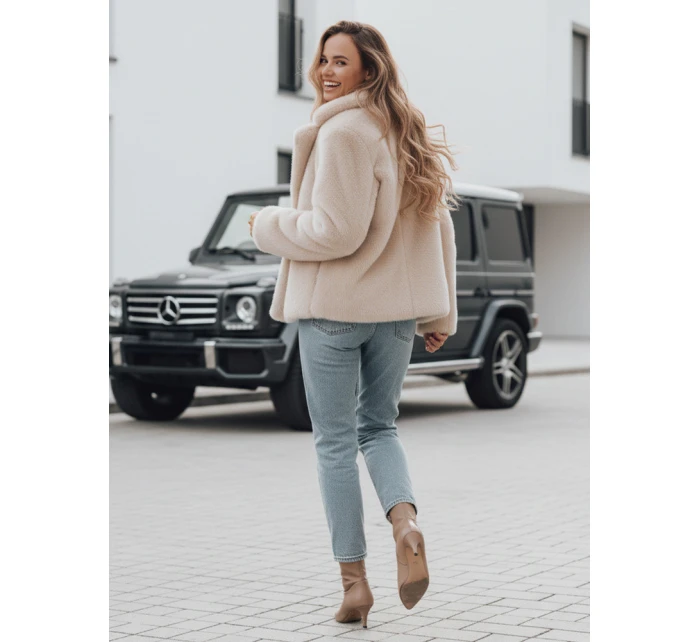 Dámský krátký béžový model 21990776 - Dstreet Dámský krátký béžový model 21990776 - Dstreet