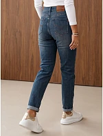 Jeansy damskie mom fit z wysokim stanem niebieskie FashionStreet UY3244 Jeansy damskie mom fit z wysokim stanem niebieskie FashionStreet UY3244