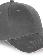 K-up KP 185 6 panelová sandwich kšiltovka 20.0185 dark grey/light grey