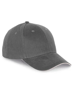 K-up KP 185 6 panelová sandwich kšiltovka 20.0185 dark grey/light grey