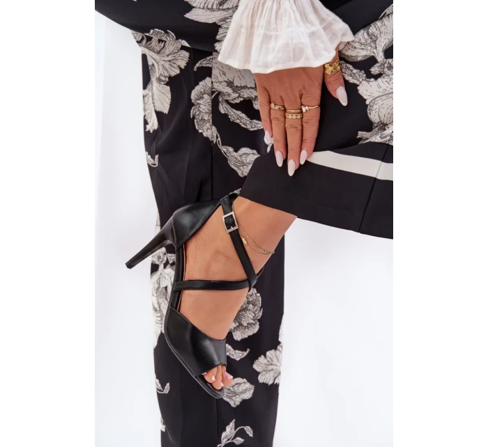 Sandály na podpatku model 211369 Step in style Sandály na podpatku model 211369 Step in style