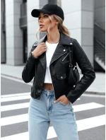 Dámská kožená bunda ERIETA black FashionStreet TY4197