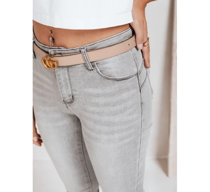 Dámské push up džíny šedé model 21992757 - Dstreet Dámské push up džíny šedé model 21992757 - Dstreet
