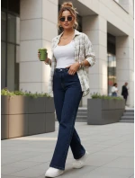 Dámské džíny s vysokým pasem tmavě modré FashionStreet UY2899