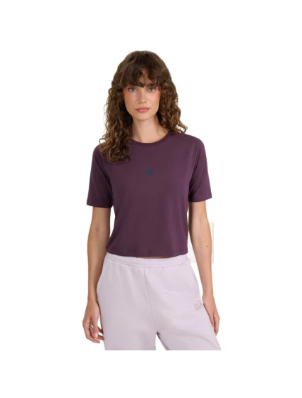 Dámské tričko tmavě fialové WAW25TTSH model 21749365 - 4F Dámské tričko tmavě fialové WAW25TTSH model 21749365 - 4F