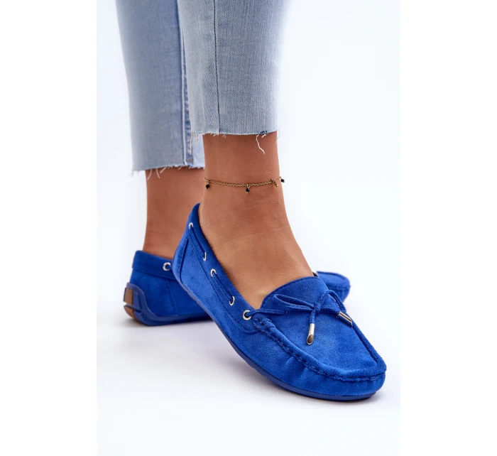 Dámské modré semišové mokasíny Si Passione Dámské modré semišové mokasíny Si Passione