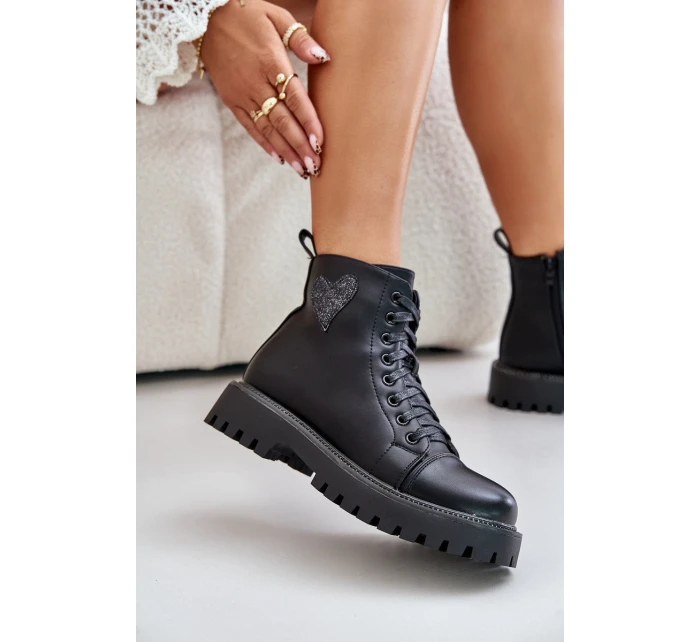 Boty Na Zip S Dekorativním Černé model 21671148 - Boto