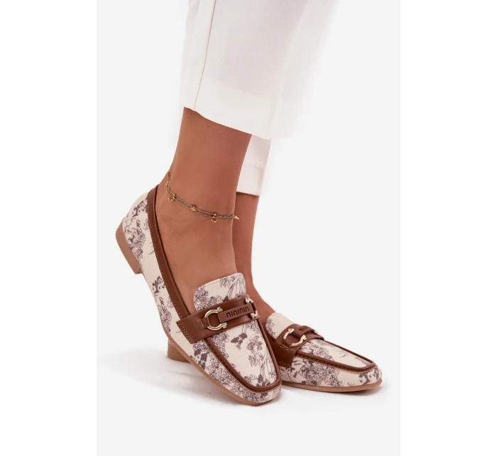 Vzorované mokasíny dámské s ozdobným model 21715133 - Boto