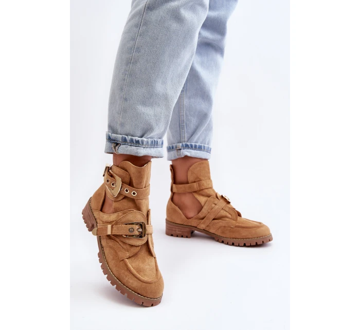 Dámské Kotníkové Boty Lu Boo Semišové s model 21516970 Camel Rock Girl - Boto Dámské Kotníkové Boty Lu Boo Semišové s model 21516970 Camel Rock Girl - Boto