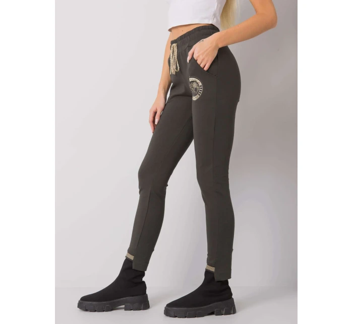 Tepláky RV DR 6650.81P tmavá khaki