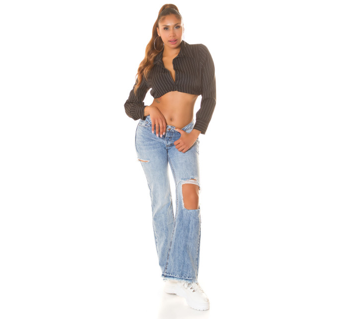 Sexy Bootcut Highwaist Jeans mit Cut-outs