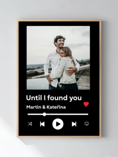 Personalizovaný plakát v rámu - 50x70 - hudební přehrávač