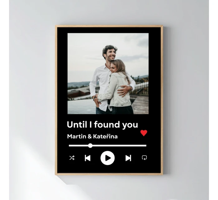 Personalizovaný plakát v rámu - 50x70 - hudební přehrávač Personalizovaný plakát v rámu - 50x70 - hudební přehrávač