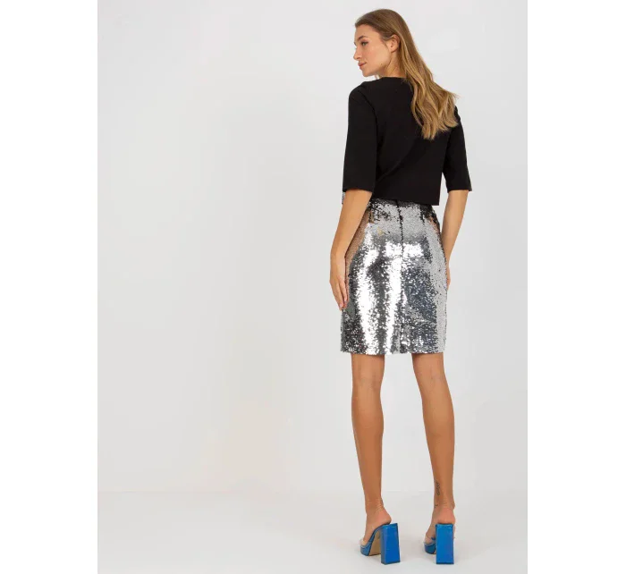 Dámská sukně LK SD model 18694727 Stříbrná - FPrice