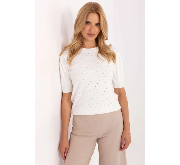 Svetr s krátkým rukávem model 216776 Factory Price Svetr s krátkým rukávem model 216776 Factory Price