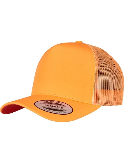Flexfit 6506 5 panelová Retro Trucker kšiltovka 55.6506 neon orange Flexfit 6506 5 panelová Retro Trucker kšiltovka 55.6506 neon orange