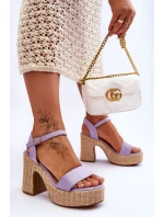 Pohodlné semišové sandály na podpatku model 21613581 - Boto Pohodlné semišové sandály na podpatku model 21613581 - Boto