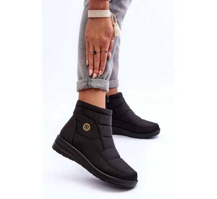 Dámské zimní boty s podšívkou černé Helis