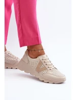 Dámské kožené lehké sportovní boty béžové Eleonori Dámské kožené lehké sportovní boty béžové Eleonori