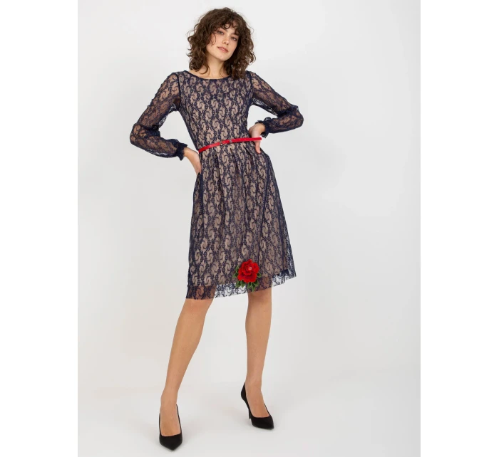 LK SK 507018 šaty.60P tmavě modrá LK SK 507018 šaty.60P tmavě modrá