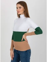 Dámská halenka RV BZ 8465 1.08P bílá zelená - FPrice Dámská halenka RV BZ 8465 1.08P bílá zelená - FPrice