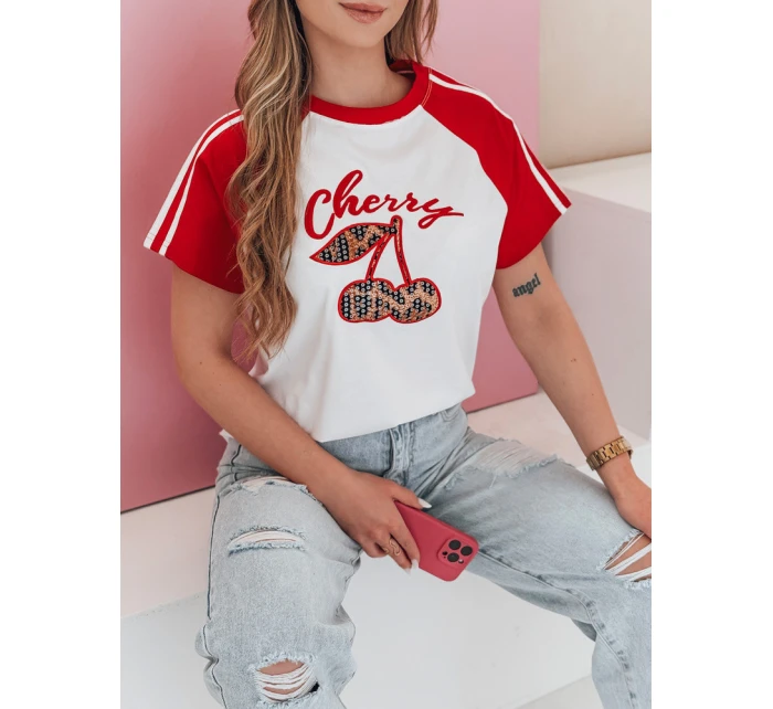 Dámské tričko s 3D efektem červené Dstreet model 21988864 - FashionStreet