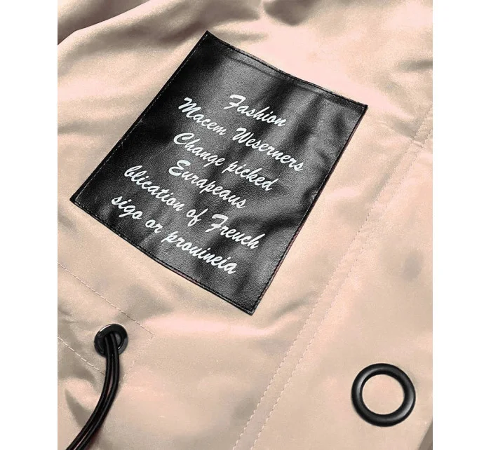 Lehká béžová dámská bunda parka model 20874864 - S'WEST Lehká béžová dámská bunda parka model 20874864 - S'WEST