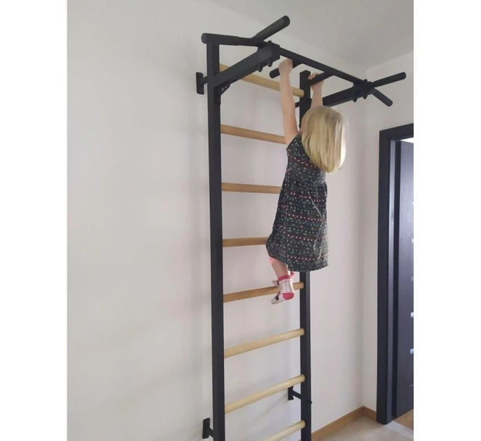 DŘEVĚNÝ KOVOVÝ GYMNASTICKÝ ŽEBŘÍK S HRAZDOU BENCHK 221B