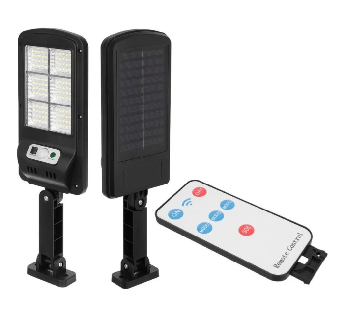 POULIČNÍ LAMPA SOLÁRNÍ LUCERNA 120LED + DÁLKOVÉ OVLÁDÁNÍ POHYBOVÝ A SOUMRAKOVÝ SENZOR