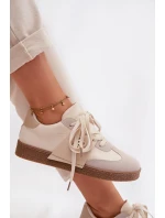 Dámské tenisky s ozdobným detailem Béžové model 21954604 - Boto