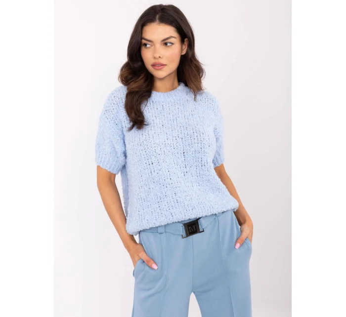 Sweter MI SW model 20863072 jasny niebieski - FPrice Sweter MI SW model 20863072 jasny niebieski - FPrice