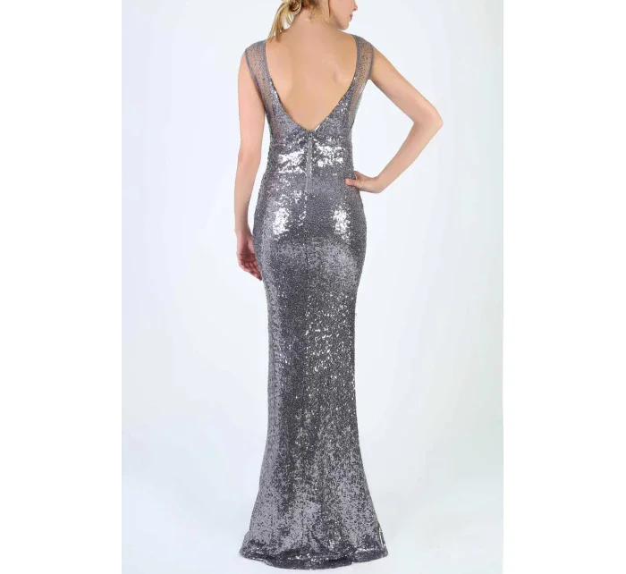 Dámské šaty značky bez rukávů flitrové dlouhé - SOKY&SOKA