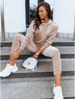Dámský béžový velurový komplet SO COMFY FashionStreet AY0883