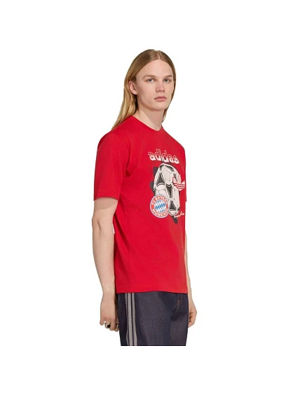 Pánské tričko adidas FC Bayern Mnichov Seasonal Graphic červené KG2586 Pánské tričko adidas FC Bayern Mnichov Seasonal Graphic červené KG2586